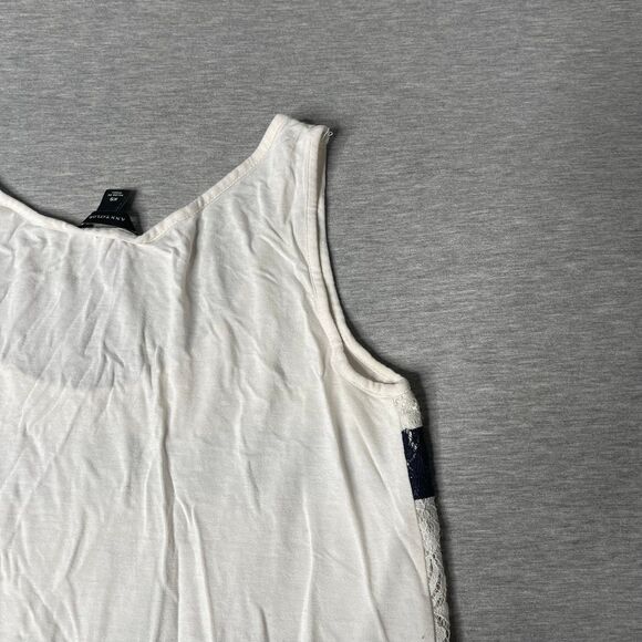 Ann Taylor Women’s Striped Lace Front Tank Top - Picture 7 of 12